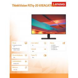 Monitor 27 ThinkVision P27q-20 LCD 61EAGAT6EU