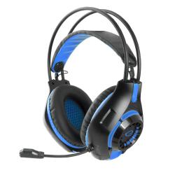 Słuchawki z mikrofonem gaming Deathstrike Niebieskie