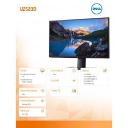 Monitor U2520D 25 cali IPS LED QHD/HDMI/DP/USB-C/5Y PPG