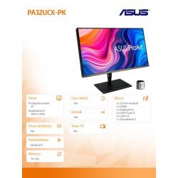 Monitor 32 cale ProArt PA32UCX-PK 4K HDR IPS Mini LED Pro 1200nit HDMI DP USB Thunderbolt3 100%sRGB