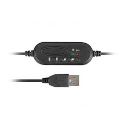 Słuchawki nauszne Drone USB z mikrofonem Czarne