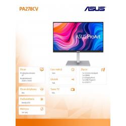 Monitor 27 cali PA278CV IPS WQHD HDMI DP USB-C 4xUSB PIVOT Głośnik