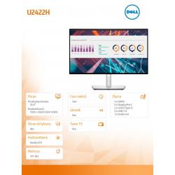 Monitor U2422H 23,8 cali LED 1920x1080/HDMI/DP/USB-C