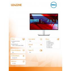 Monitor U2422HE 23.8 cali LED FHD/HDMI/DP/USB-C/RJ-45