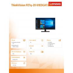Monitor 27 ThinkVision T27q-20 WLED LCD 61EDGAT2EU