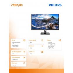 Monitor 279P1 27 cali IPS 4K HDMIx2 DP USB-C Pivot