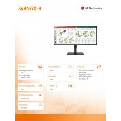 Monitor 34 cale 34BN770-B UltraWide QHD IPS HDR10