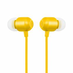 Słuchawki z mikrofonem douszne żółte HE21Y