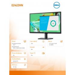 Monitor E2422HN 23.8 cale LED IPS 1920x1080/VGA/HDMI/3Y