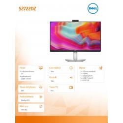 Monitor S2722DZ 27 cali LED 2560x1440/DP/USBC/Kamera