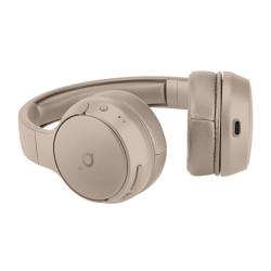 Słuchawki bezprzewodowe z mikrofonem BH214 Bluetooth, nauszne (eco / e-commerce edition) kolor piaskowy