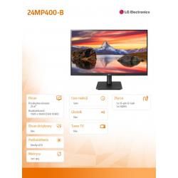 Monitor 24MP400-B 23,8 cala IPS Full HD 5ms 16:9