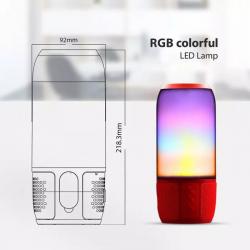 Głośnik przenośny LED Bluetooth Czerwony
