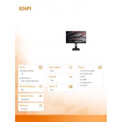 Monitor 24 X24P1 IPS DVI HDMI DP Pivot Głośniki