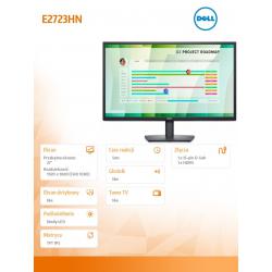 Monitor E2723HN 27 cali IPS LED Full HD (1920x1080) /16:9/VGA/HDMI/3Y AES