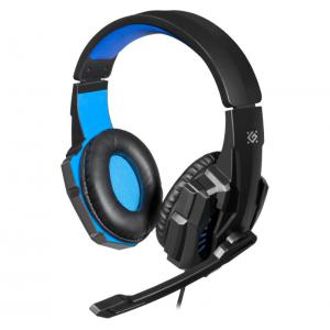 Słuchawki nauszne z mikrofonem WARHEAD G-390 Czarno-niebieskie