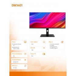 Monitor DW3401 34 cale USB-C WQHD czarny