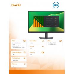 Monitor E2423H 23.8 cali VA LED Full HD (1920x1080) /16:9/VGA/DP/3Y AES