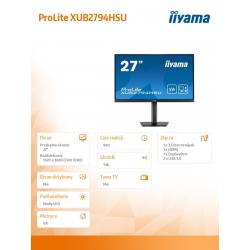 Monitor 27 cali XUB2794HSU-B1 VA,FHD,HDMI,DP,USB3.0,HAS