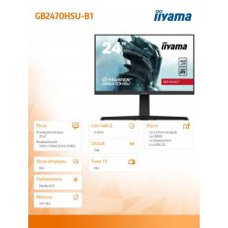 Zestaw monitor 23.8 cala GB2470HSU-B1 0,8ms,HDMI,DP,IPS,PIVOT,FreeSync,USB + głośnik bezprzewodowy Muvo Play Creative czarny