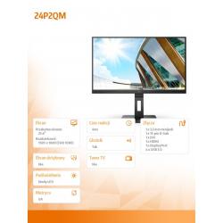 Monitor 24P2QM 23.8 cala VA 75 Hz HDMI DP DVI Pivot