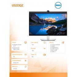 Monitor U3223QZ 31,5 cali IPS LED 4K 3840x2160/16:9/HDMI/2xDP/3xUSB-C/5xUSB/KVM/Kamera/Głośniki/Mikrofon/3Y AES&PPG